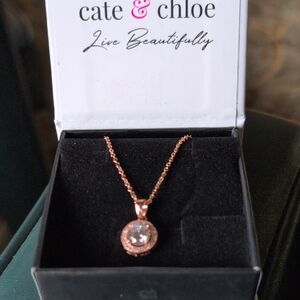 Cate & Chloe Rose Gold Plated Blake Pendant. New In Box